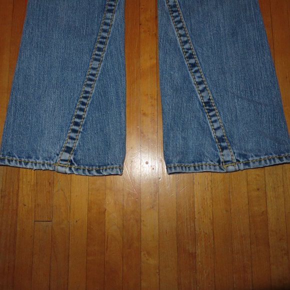 Vintage Y2K Rare True Religion Sunshine yellow Rainbow Joey flare boot Big T 6 - Picture 9 of 9